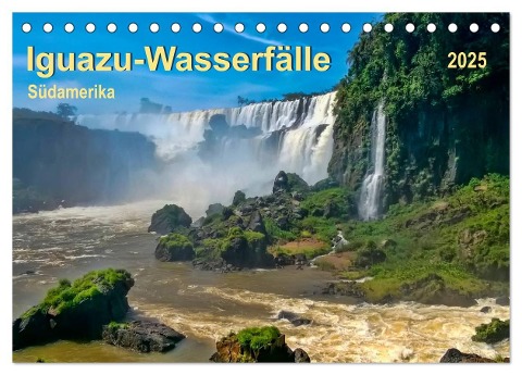 Iguazu Wasserfälle - Südamerika (Tischkalender 2025 DIN A5 quer), CALVENDO Monatskalender - Peter Roder