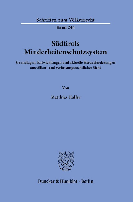 Südtirols Minderheitenschutzsystem - Matthias Haller