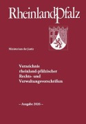 Cover-Bild zum Titel 'Verzeichnis rheinland-pfälzischer Rechts- und Verwaltungsvorschriften' von ''