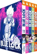 Cover-Bild zum Titel 'Blue Lock - Band 11-15 im Sammelschuber' von 'Yusuke Nomura'