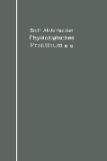 Physiologisches Praktikum - Emil Abderhalden