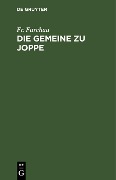 Cover-Bild zum Titel 'Die Gemeine zu Joppe' von 'Fr. Furchau'