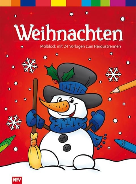 Weihnachten - Malblock mit 24 Vorlagen zum Heraustrennen - 