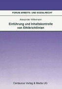 Cover-Bild zum Titel 'Einführung und Inhaltskontrolle von Ethikrichtlinien' von 'Alexander Willemsen'
