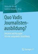 Cover-Bild zum Titel 'Quo Vadis Journalistenausbildung?' von ''