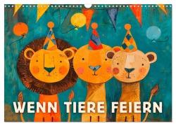 Cover-Bild zum Titel 'Wenn Tiere feiern (Wandkalender 2026 DIN A3 quer), CALVENDO Monatskalender' von 'Erich Krätschmer'