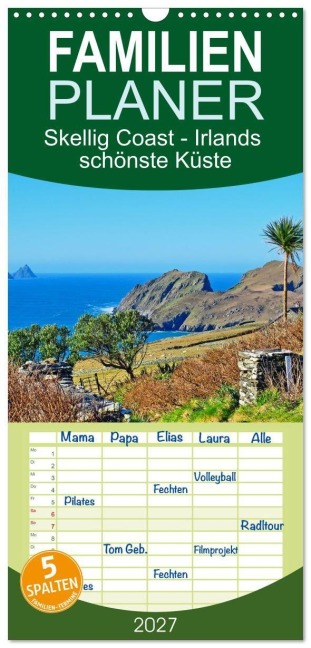 Familienplaner 2027 - Skellig Coast - Irlands schönste Küste mit 5 Spalten (Wandkalender, 21 x 45 cm) CALVENDO - Christoph Stempel