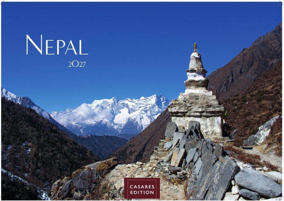 Nepal Kalender 2027 - Wandkalender | Fotokalender Asien 35x50cm Grosses Format - Atemberaubende Fotos der Himalaya-Gipfel, Tempel und heiligen Stätten Nepals - 