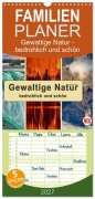 Cover-Bild zum Titel 'Familienplaner 2027 - Gewaltige Natur - bedrohlich und schön mit 5 Spalten (Wandkalender, 21 x 45 cm) CALVENDO' von 'Peter Roder'