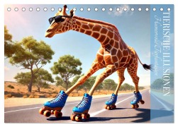Tierische Illusionen - Humorvolle Tierfantasien (Tischkalender 2025 DIN A5 quer), CALVENDO Monatskalender - Marco Warstat