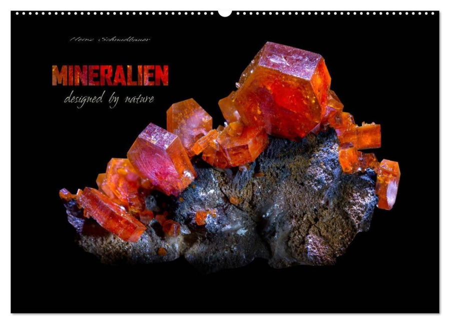 MINERALIEN designed by nature (Wandkalender 2026 DIN A2 quer), CALVENDO Monatskalender - Heinz Schmidbauer