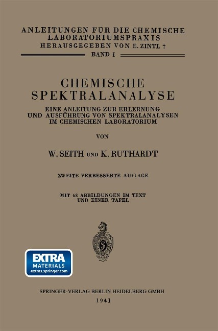 Chemische Spektralanalyse - Konrad Ruthardt, Wolfgang Seith