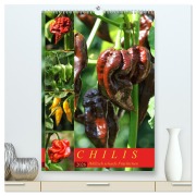 Cover-Bild zum Titel 'Chilis - Höllisch scharfe Früchtchen (hochwertiger Premium Wandkalender 2026 DIN A2 hoch), Kunstdruck in Hochglanz' von 'Martina Cross'