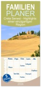 Cover-Bild zum Titel 'Familienplaner 2026 - Crete Senesi - Highlights einer einzigartigen Region mit 5 Spalten (Wandkalender, 21 x 45 cm) CALVENDO' von 'Pia Thauwald'
