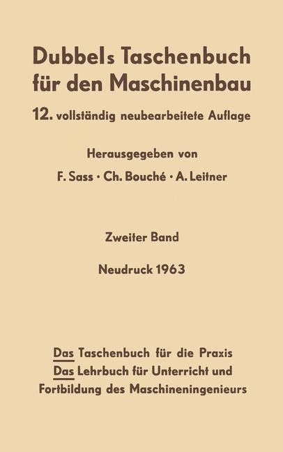 Dubbels Taschenbuch für den Maschinenbau - 
