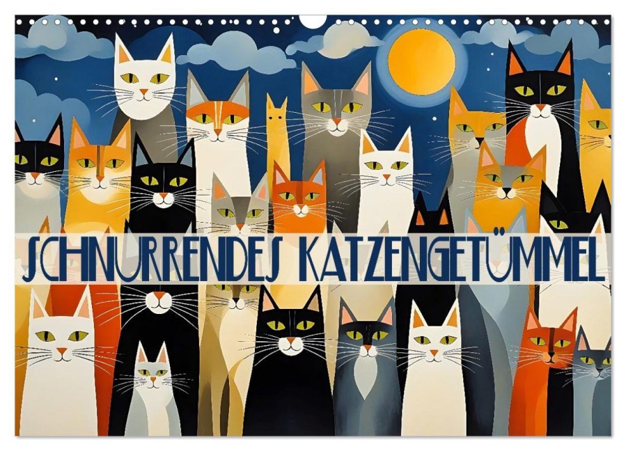Schnurrendes Katzengetümmel (Wandkalender 2026 DIN A3 quer), CALVENDO Monatskalender - Renate Utz