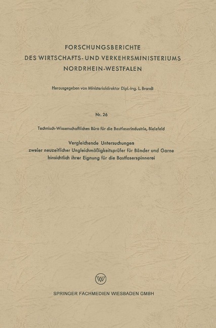 Vergleichende Untersuchungen zweier neuzeitlicher Ungleichmäßigkeitsprüfer für Bänder und Garne hinsichtlich ihrer Eignung für die Bastfaserspinnerei - 