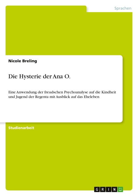Die Hysterie der Ana O. - Nicole Breling
