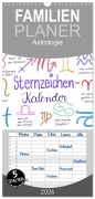Cover-Bild zum Titel 'Familienplaner 2026 - Sternzeichen-Kalender mit 5 Spalten (Wandkalender, 21 x 45 cm) CALVENDO' von 'Martje Kleinhans - Kritzelfee'