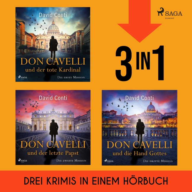 Don Cavelli: Der tote Kardinal, Der letzte Papst & Die Hand Gottes - David Conti