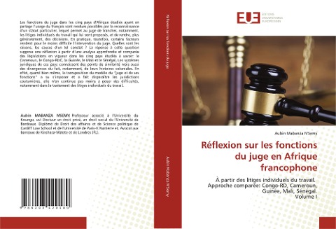 Réflexion sur les fonctions du juge en Afrique francophone - Aubin Mabanza N'Semy