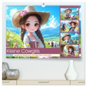 Cover-Bild zum Titel 'Kleine Cowgirls. Niedliche Mädchen mit tierischen Freunden (hochwertiger Premium Wandkalender 2027 DIN A2 quer), Kunstdruck in Hochglanz' von 'Rose Hurley'