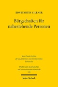 Cover-Bild zum Titel 'Bürgschaften für nahestehende Personen' von 'Konstantin Zillner'