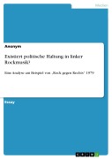 Cover-Bild zum Titel 'Existiert politische Haltung in linker Rockmusik?' von ''