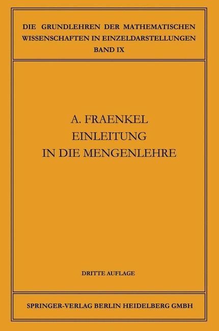 Einleitung in die Mengenlehre - Abraham Adolf Fraenkel