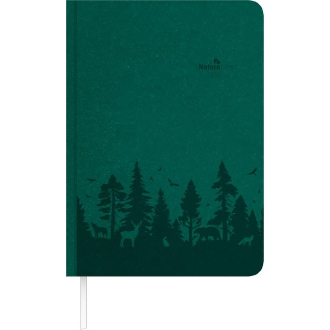Buchkalender Nature Line Forest 2026 - Taschen-Kalender A5 - 1 Tag 1 Seite - 416 Seiten - Umwelt-Kalender - mit Hardcover - Alpha Edition - 
