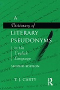 Cover-Bild zum Titel 'A Dictionary of Literary Pseudonyms in the English Language' von ''