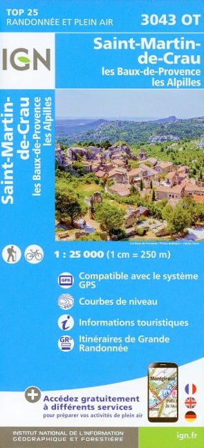 St.Martin de Crau Les baux de Provence Les Alpilles 1:25 000 - 