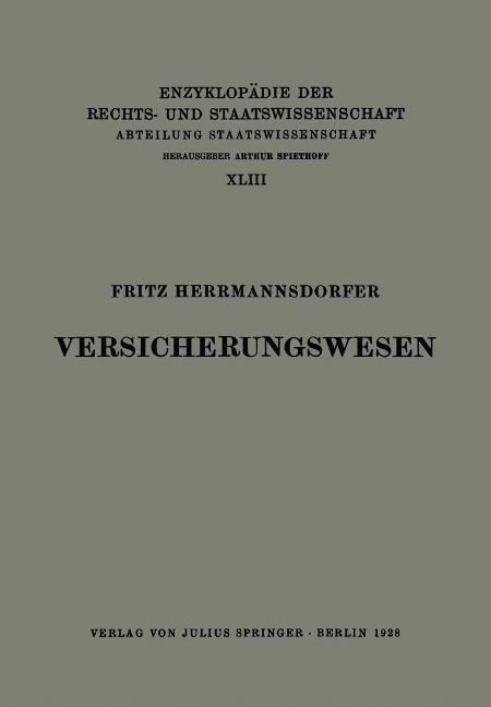 Versicherungswesen - Fritz Herrmannsdorfer