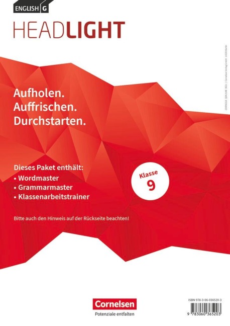 English G Headlight Band 5: 9. Schuljahr - Arbeitshefte Wordmaster, Grammarmaster und Klassenarbeitstrainer (Im Paket) - 