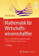 Cover-Bild zum Titel 'Mathematik für Wirtschaftswissenschaftler' von 'Hans M. Dietz'