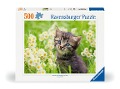 Cover-Bild zum Titel 'Erwachsenenpuzzle 500 Teile - Kätzchen in der Wiese' von ''