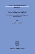 Cover-Bild zum Titel 'Universalinstitut Baulast?' von 'Anna-Lisa Benkhoff'