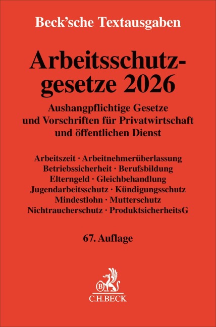 Arbeitsschutzgesetze 2026 - 
