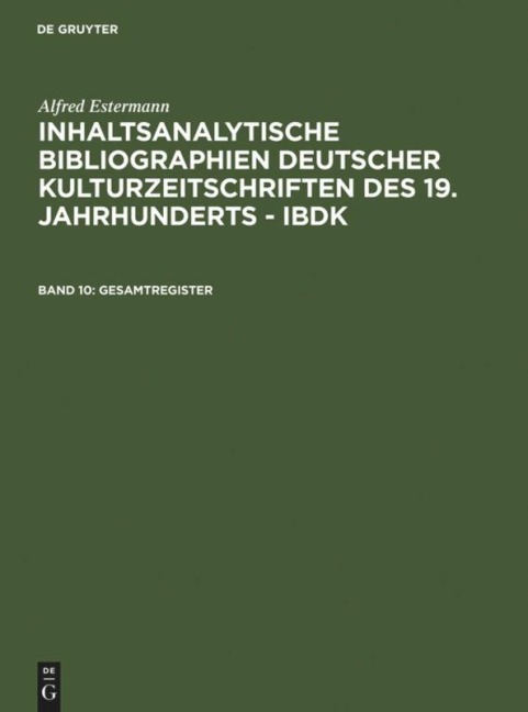Gesamtregister - Alfred Estermann