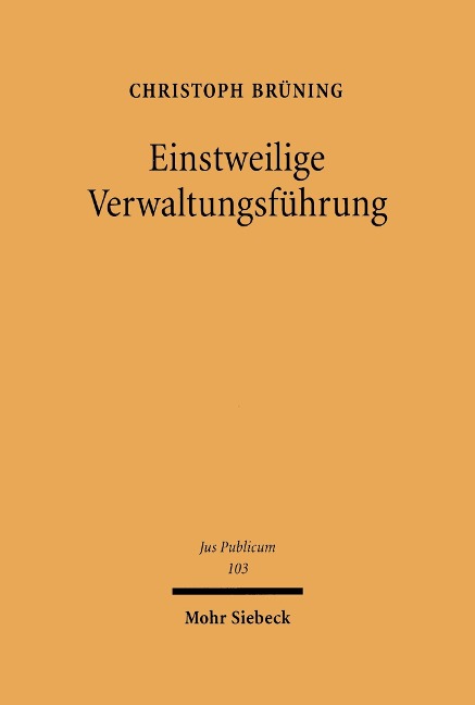 Einstweilige Verwaltungsführung - Christoph Brüning