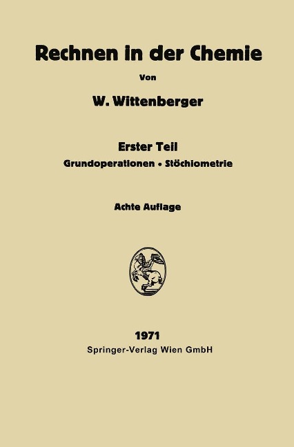 Rechnen in der Chemie - Walter Wittenberger