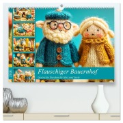 Cover-Bild zum Titel 'Flauschiger Bauernhof. Gestrickte Tierchen für Herz und Seele (hochwertiger Premium Wandkalender 2026 DIN A2 quer), Kunstdruck in Hochglanz' von 'Rose Hurley'