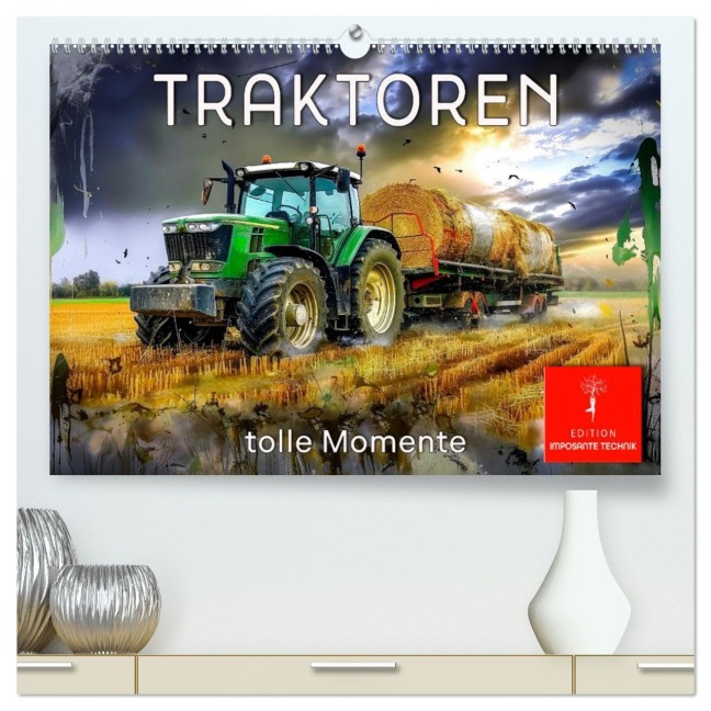 Traktoren - tolle Momente (hochwertiger Premium Wandkalender 2026 DIN A2 quer), Kunstdruck in Hochglanz - Peter Roder