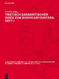 Tibetisch-sanskritischer Index zum Bodhicaryavatara, Heft I - Friedrich Weller