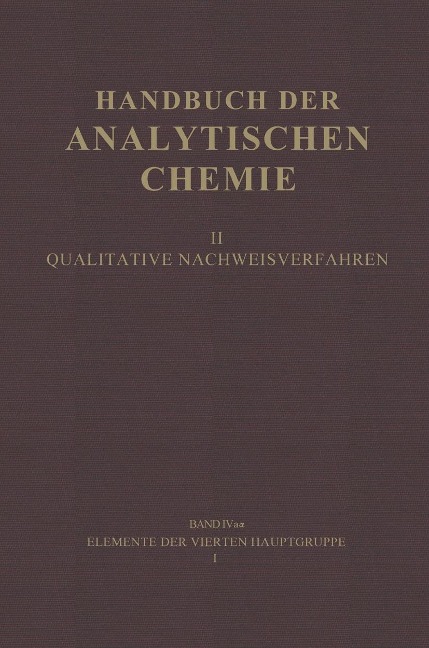 Elemente der Vierten Hauptgruppe I - Hans Grassmann