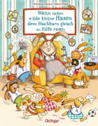 Cover-Bild zum Titel 'Wenn sieben wilde kleine Hasen dem Nachbarn gleich zu Hilfe rasen' von 'Sabine Praml'