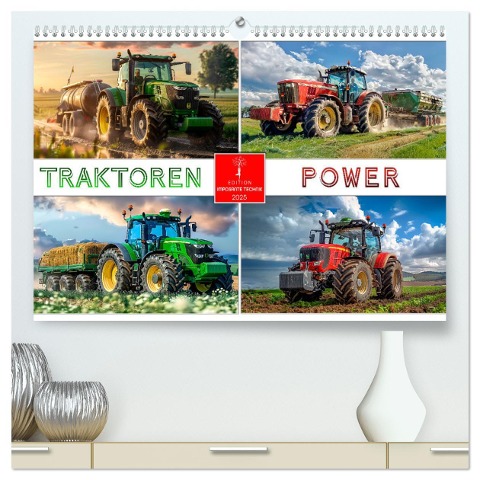 Traktoren Power (hochwertiger Premium Wandkalender 2025 DIN A2 quer), Kunstdruck in Hochglanz - Peter Roder