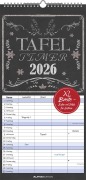 Tafel Timer Familienplaner 2026 - Familienkalender 22x45 cm - 4 Spalten - Kalender mit Ferienterminen und vielen Zusatzinformationen - Wandkalender - 