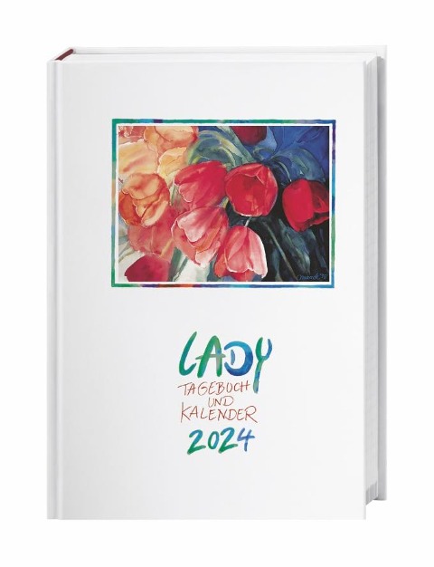 Lady Tagebuch A5 Kalender 2024. Liebevoll gestalteter Taschenkalender mit Zitaten und Kunstwerken. Praktischer Buchkalender A5 2024 mit viel Raum für Notizen. - 