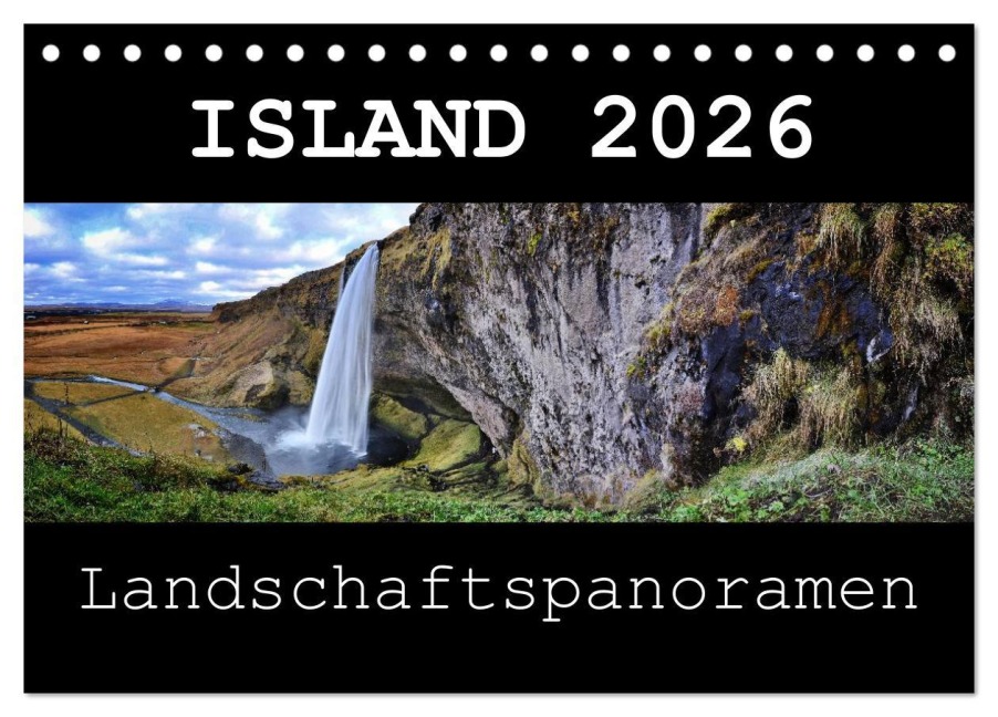 Island 2026 Landschaftspanoramen (Tischkalender 2026 DIN A5 quer), CALVENDO Monatskalender - Dirk Vonten